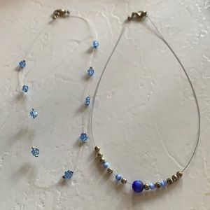 Two Blue Colored Necklaces